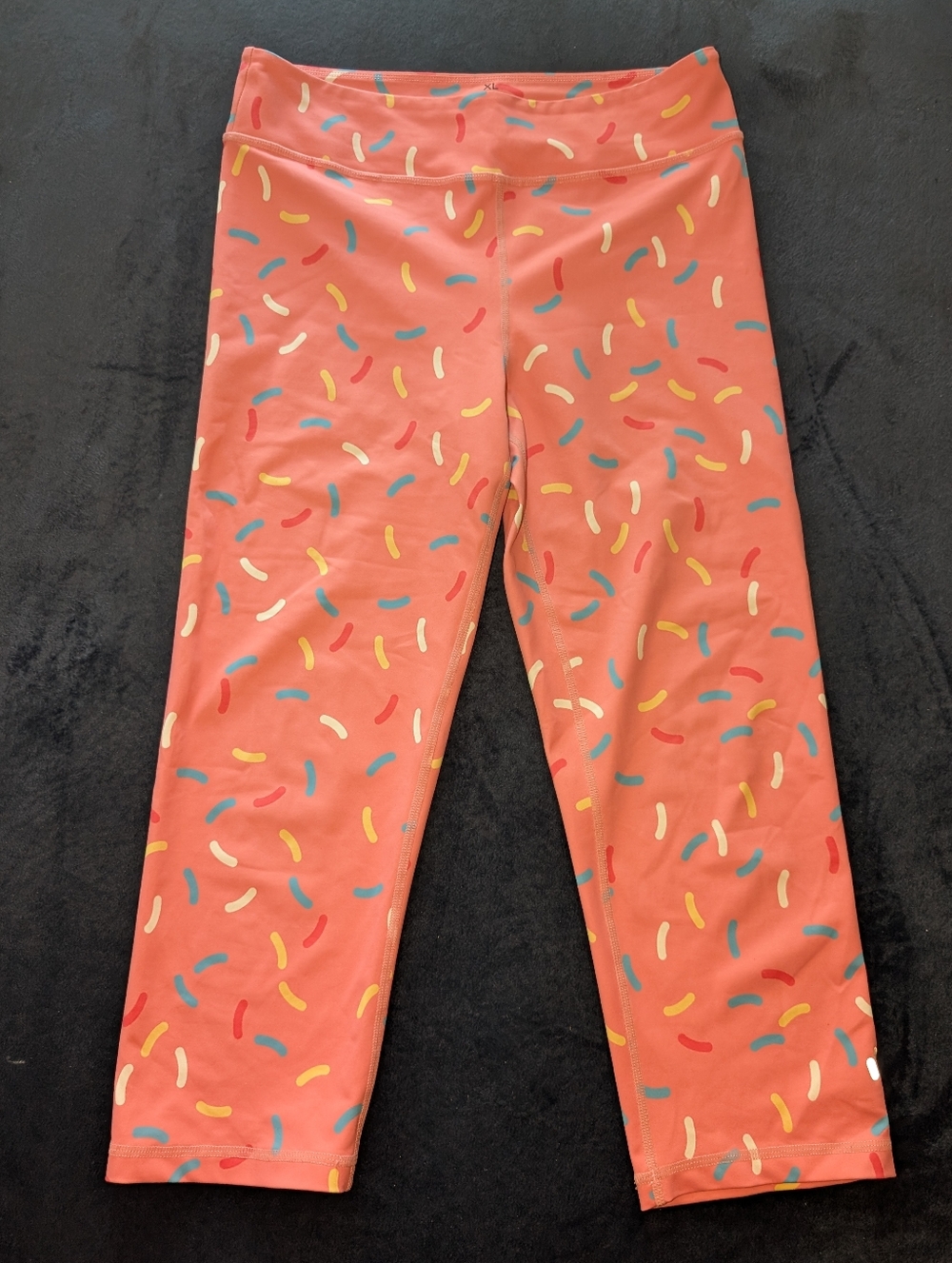 Feed Me Fight Me Sprinkle Sprinkles Donut Squat Proof Workout Capri Leggings